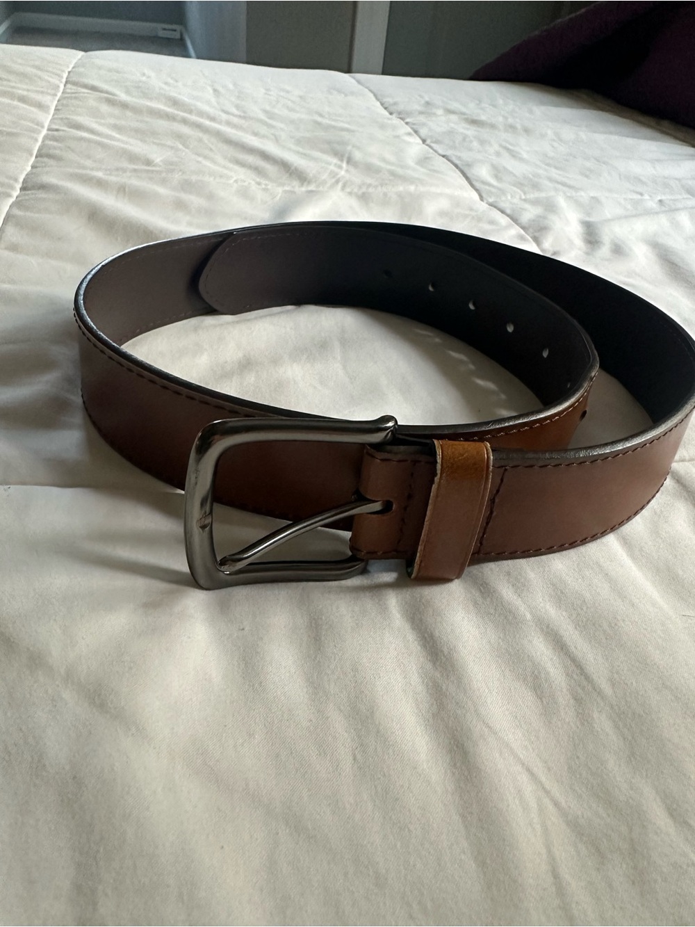 Old Navy Women Leather Brown Belt Small